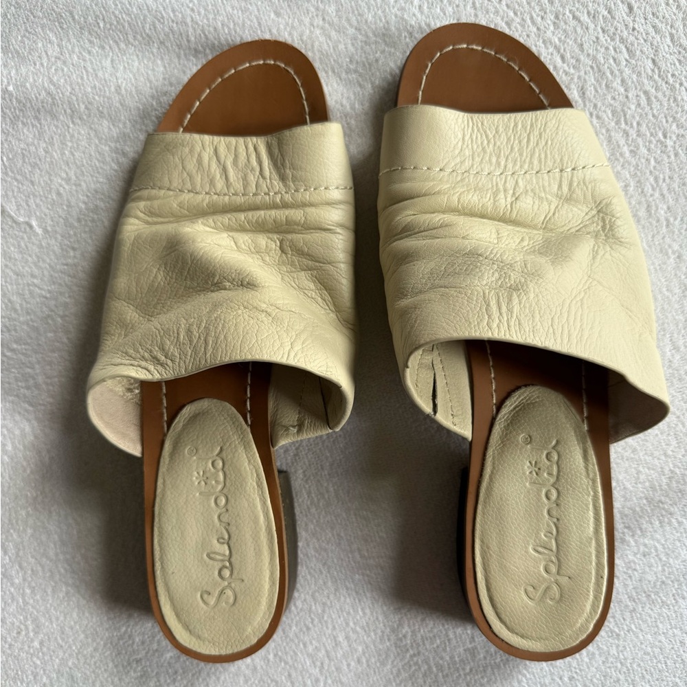 Splendid Cream Mule Sandals